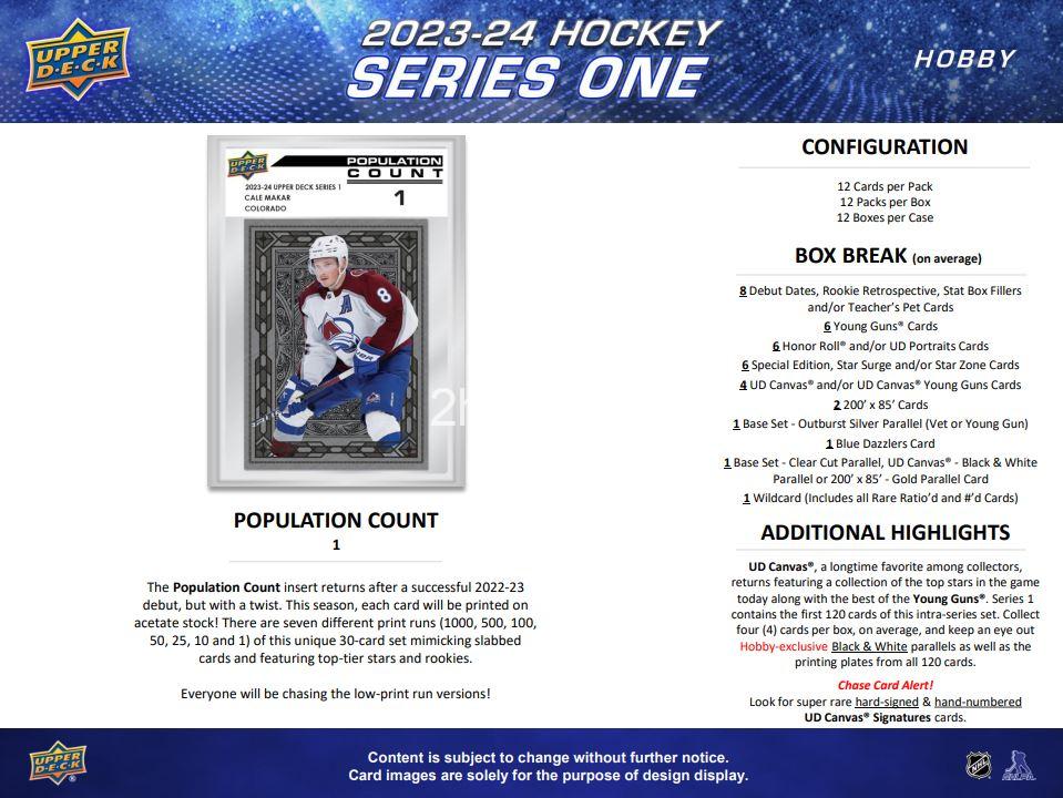 2023-24 UD Series 1 - Hobby balíček