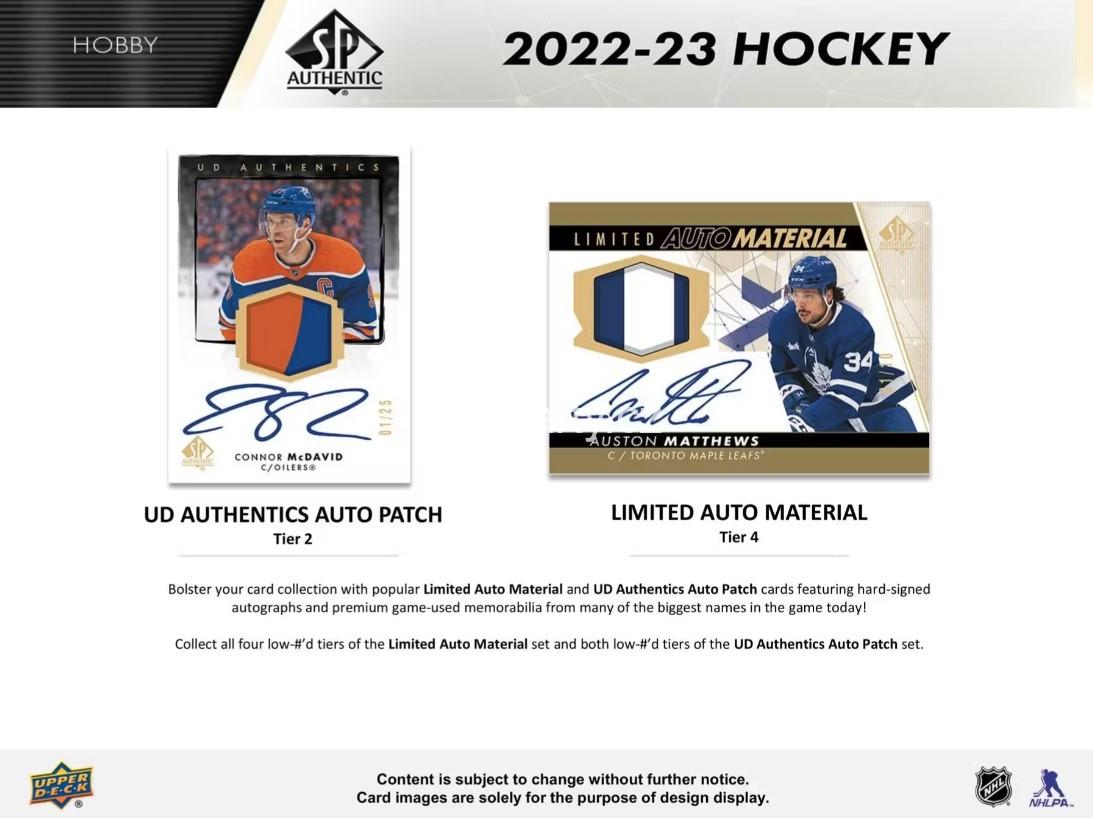 2022-23 UD SP Authentic - Hobby balíček