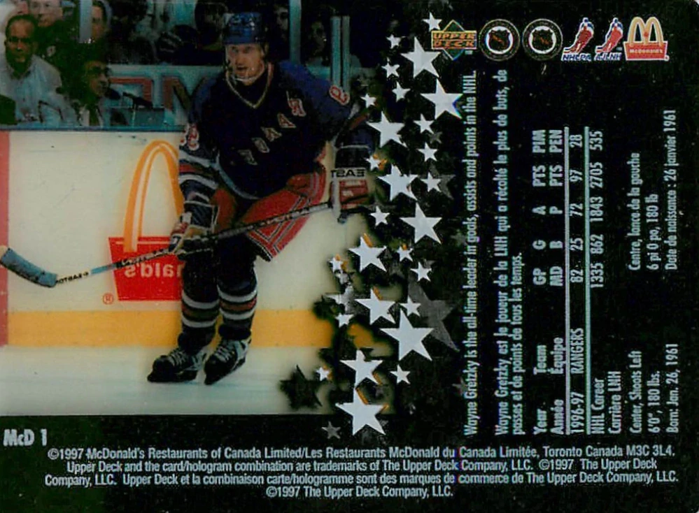 1997-98 UD McDonalds - Wayne Gretzky - Ice #McD 1