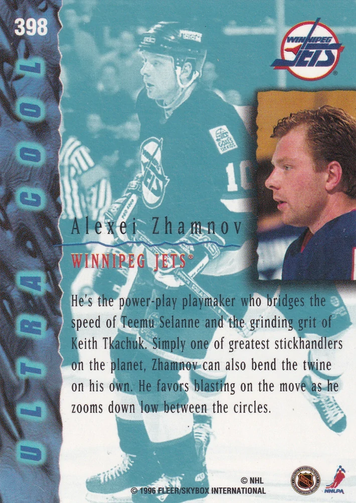 1995-96 Fleer Ultra Extra - Alexei Zhamnov - Ultra Cool #398