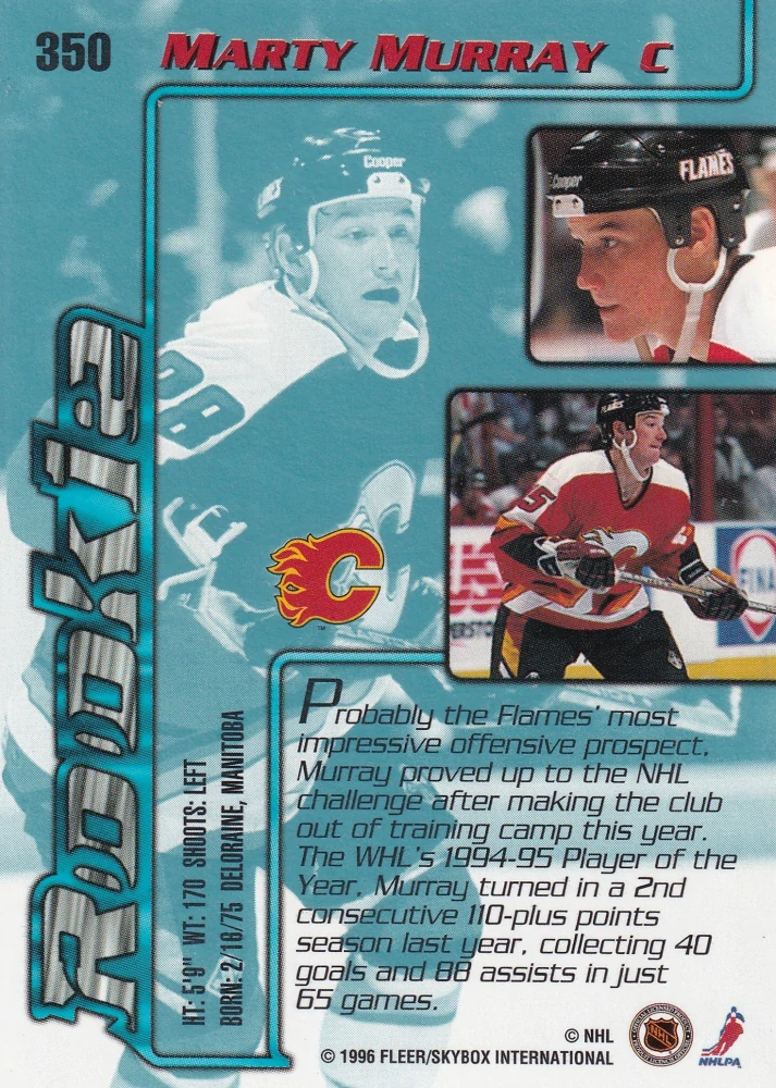 1995-96 Fleer Ultra Extra - Marty Murray - Rookie #350