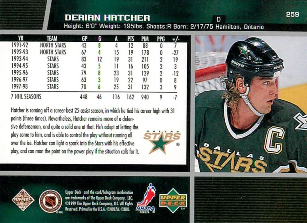 1998-99 UD series 2 - Derian Hatcher #259