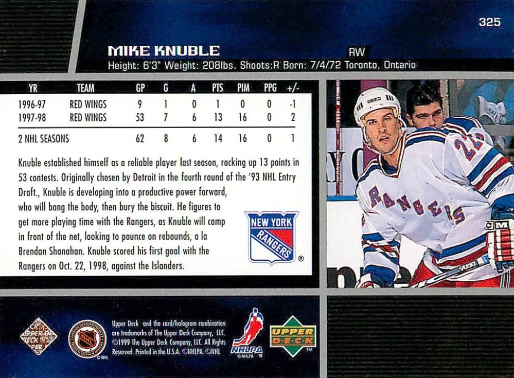 1998-99 UD series 2 - Mike Knuble #325