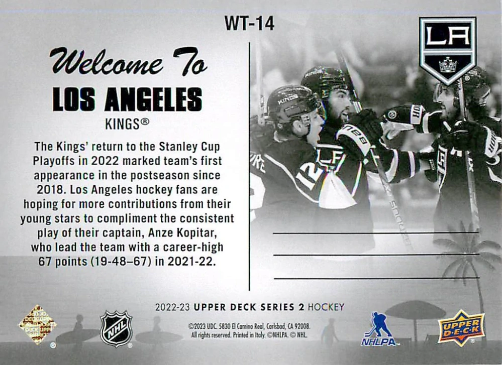2022-23 UD Series 2 - Welcome To Los Angeles #WT-14