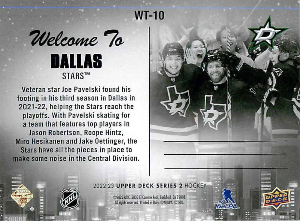 2022-23 UD Series 2 - Welcome To Dallas #WT-10