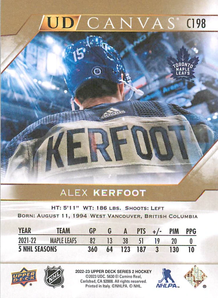 2022-23 UD Series 2 - Alex Kerfoot - Canvas #C198