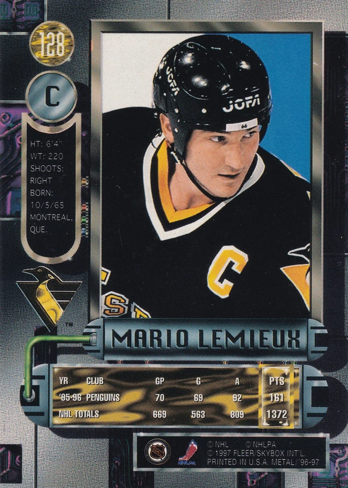 1996-97 Fleer Metal - Mario Lemieux #128