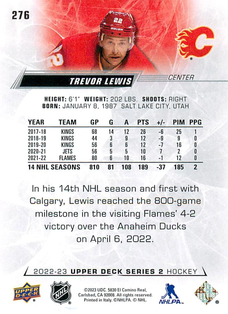 2022-23 UD Series 2 - Trevor Lewis #276