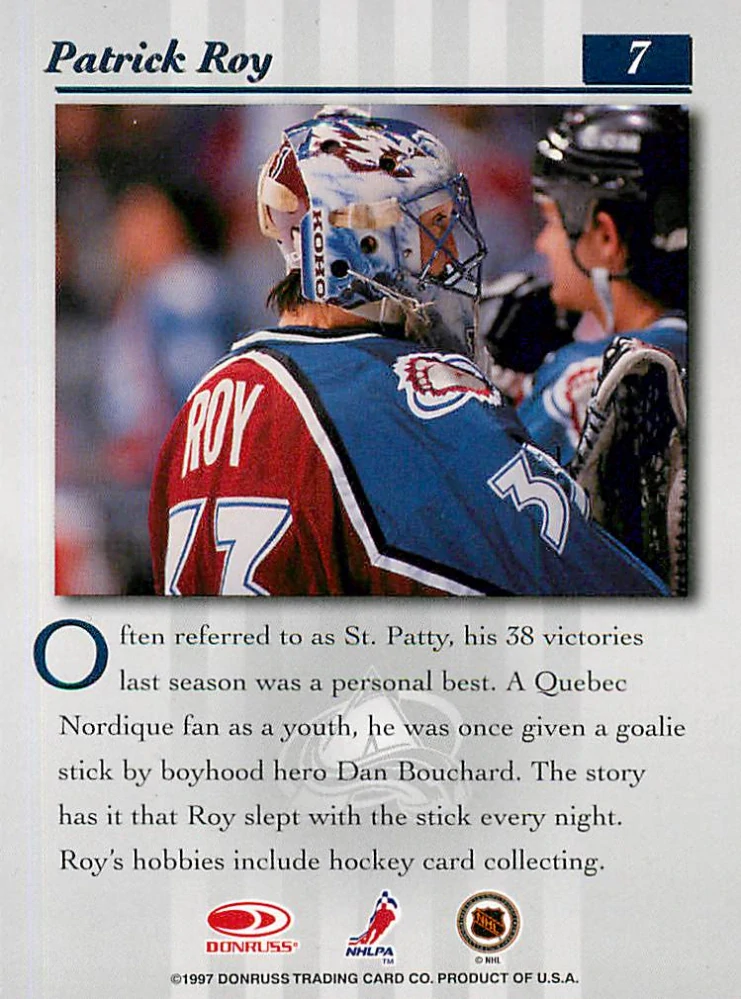 1997-98 Donruss Studio - Patrick Roy #7