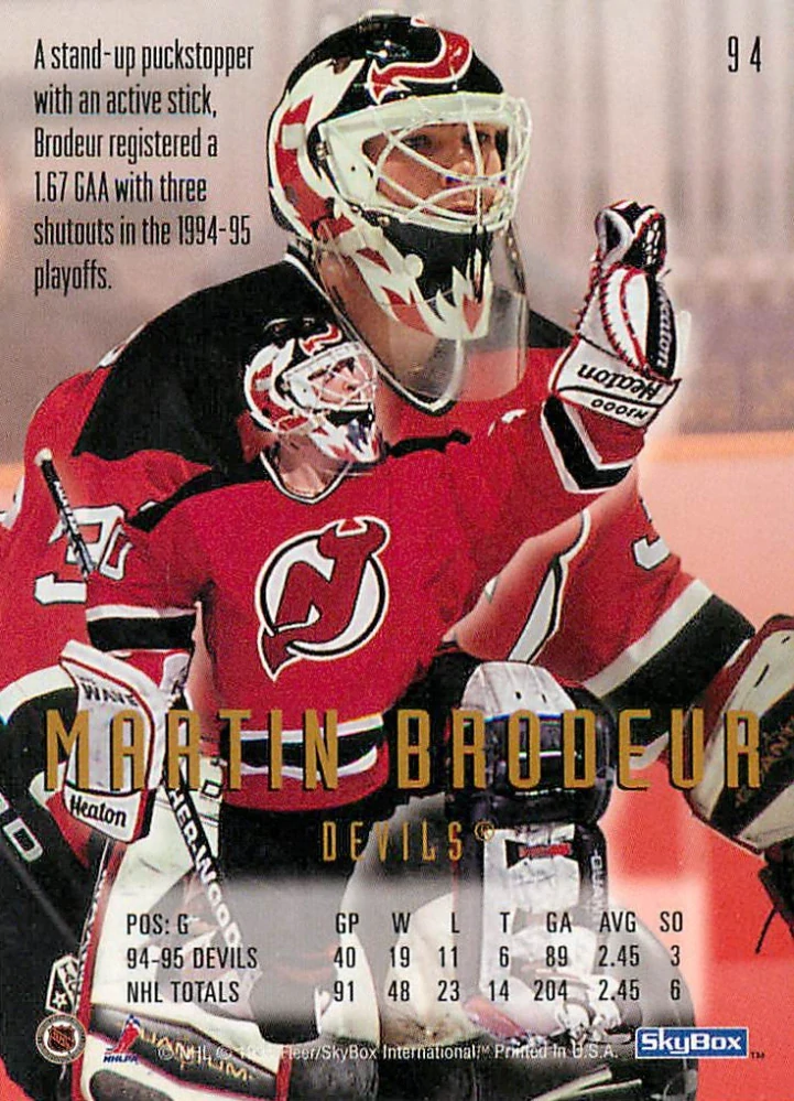 1995-96 Skybox Emotion - Martin Brodeur #94