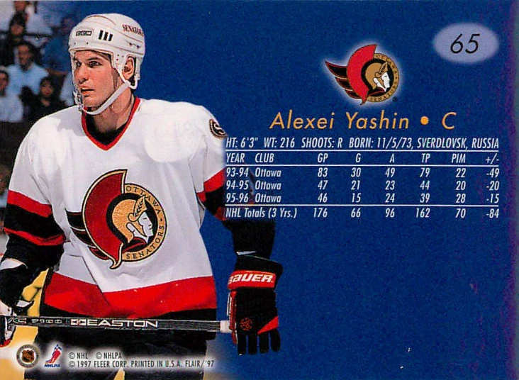 1996-97 Fleer Flair - Alexei Yashin #65