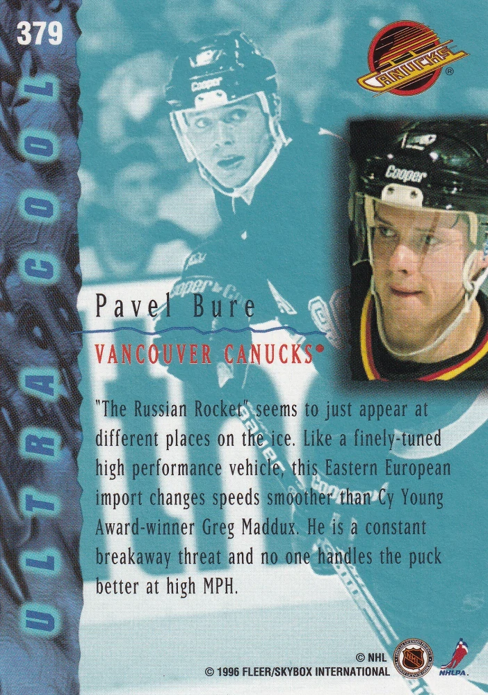 1995-96 Fleer Ultra Extra - Pavel Bure - Ultra Cool #379