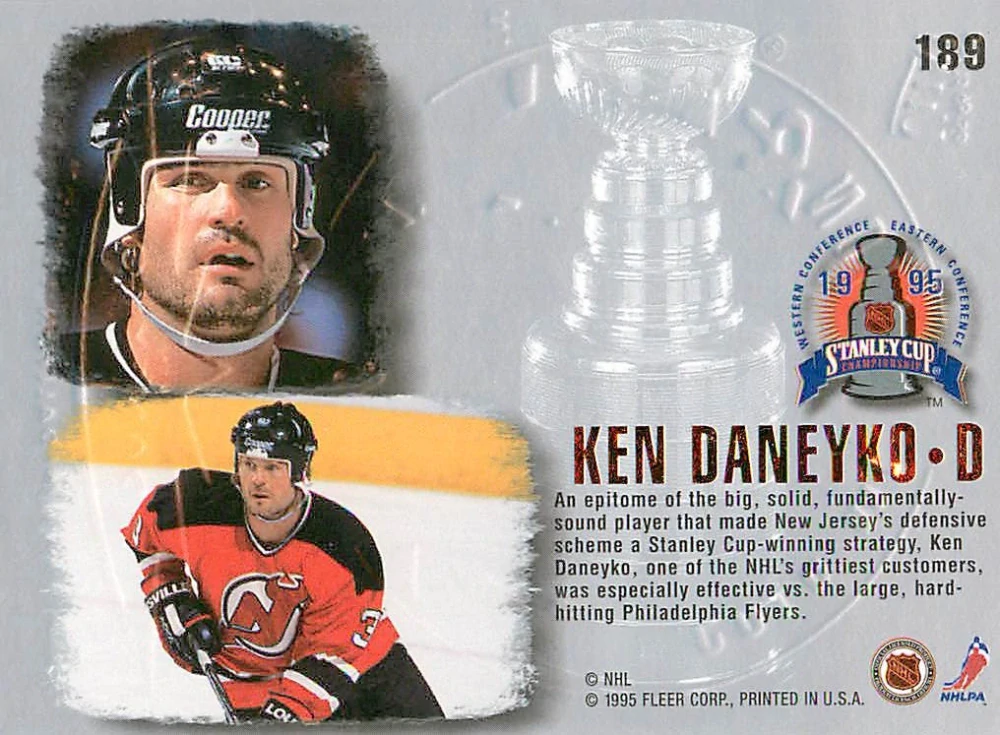 1995-96 Fleer Ultra - Ken Daneyko - Gold Medallion #189