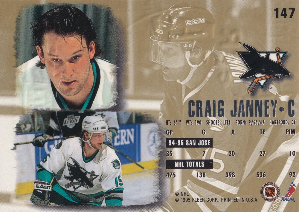 1995-96 Fleer Ultra - Craig Janney - Gold Medallion #147