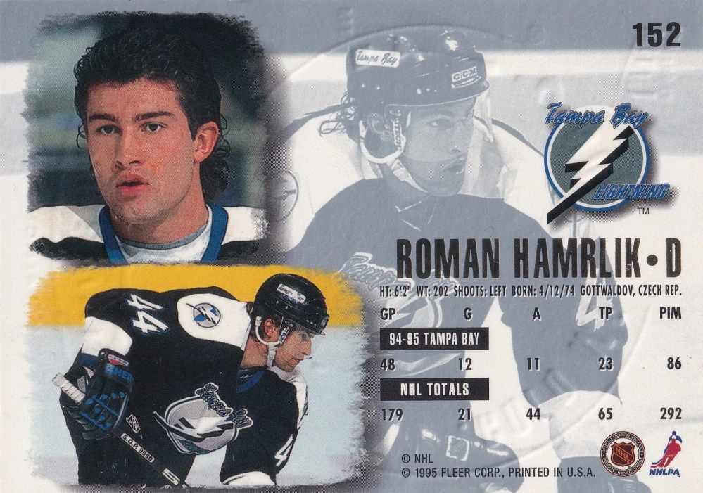 1995-96 Fleer Ultra - Roman Hamrlík - Gold Medallion #152