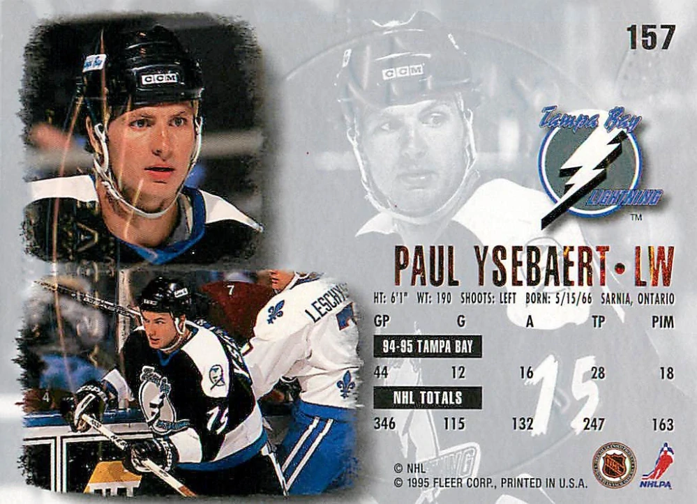 1995-96 Fleer Ultra - Paul Ysebaert - Gold Medallion #157