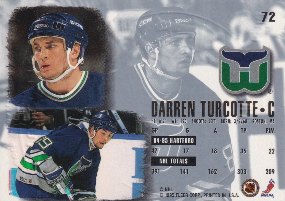 1995-96 Fleer Ultra - Darren Turcotte - Gold Medallion #72