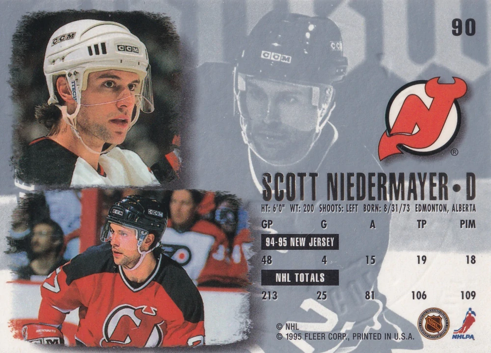 1995-96 Fleer Ultra - Scott Niedermayer - Gold Medallion #90