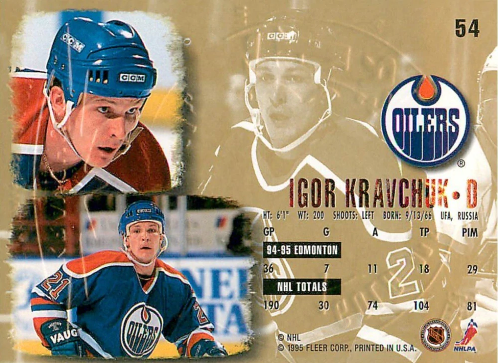 1995-96 Fleer Ultra - Igor Kravchuk - Gold Medallion #54