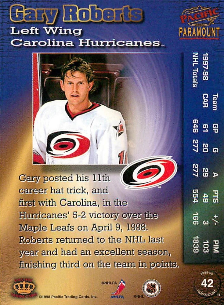 1998-99 Pacific Paramount - Gary Roberts #42