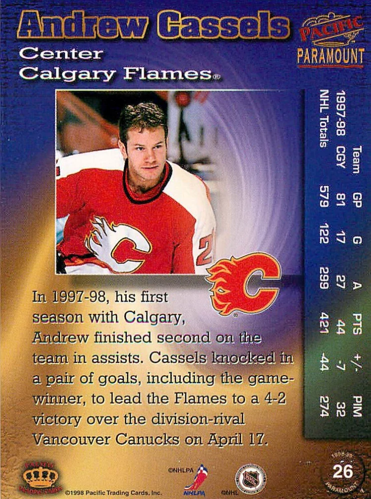 1998-99 Pacific Paramount - Andrew Cassels #26