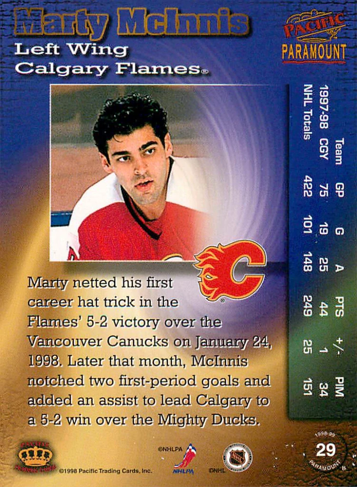 1998-99 Pacific Paramount - Marty Mcinnis #29