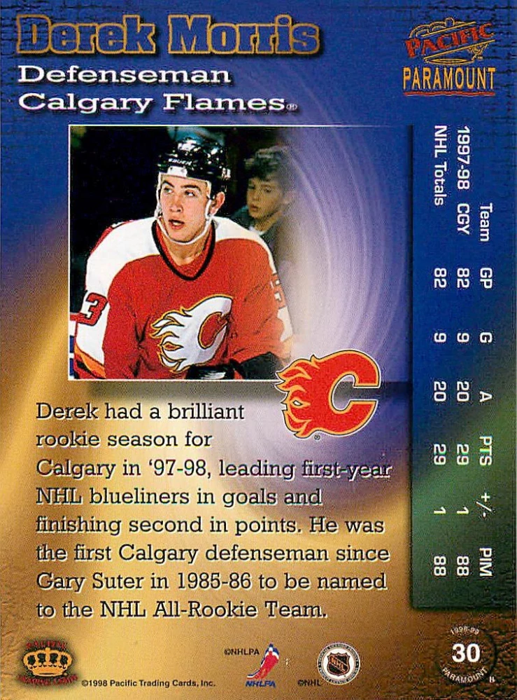 1998-99 Pacific Paramount - Derek Morris #30