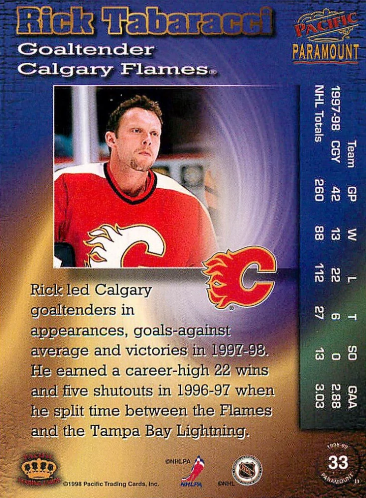 1998-99 Pacific Paramount - Rick Tabaracci #33
