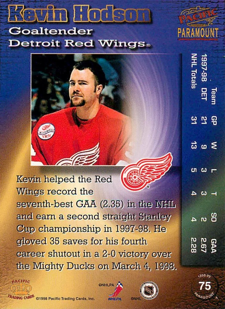1998-99 Pacific Paramount - Kevin Hodson #75