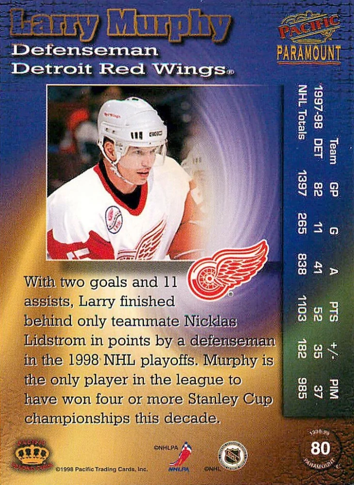 1998-99 Pacific Paramount - Larry Murphy#80