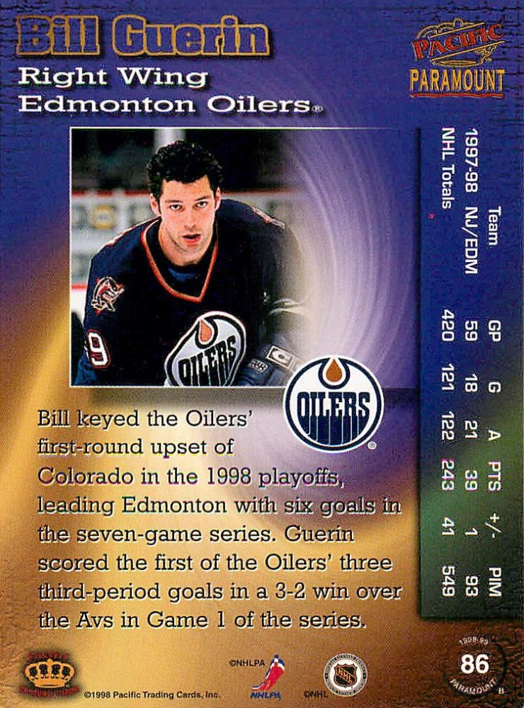 1998-99 Pacific Paramount - Bill Guerin #86