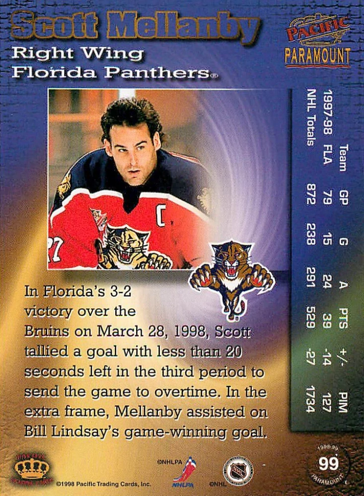 1998-99 Pacific Paramount - Scott Mellanby #99
