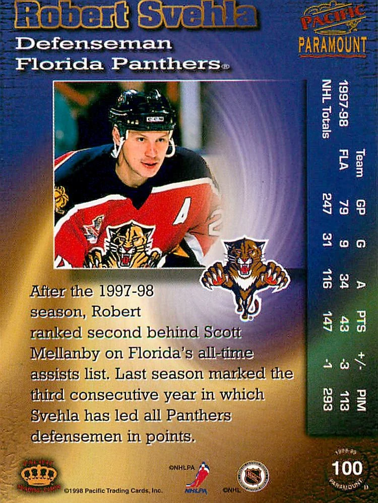 1998-99 Pacific Paramount - Robert Švehla #100