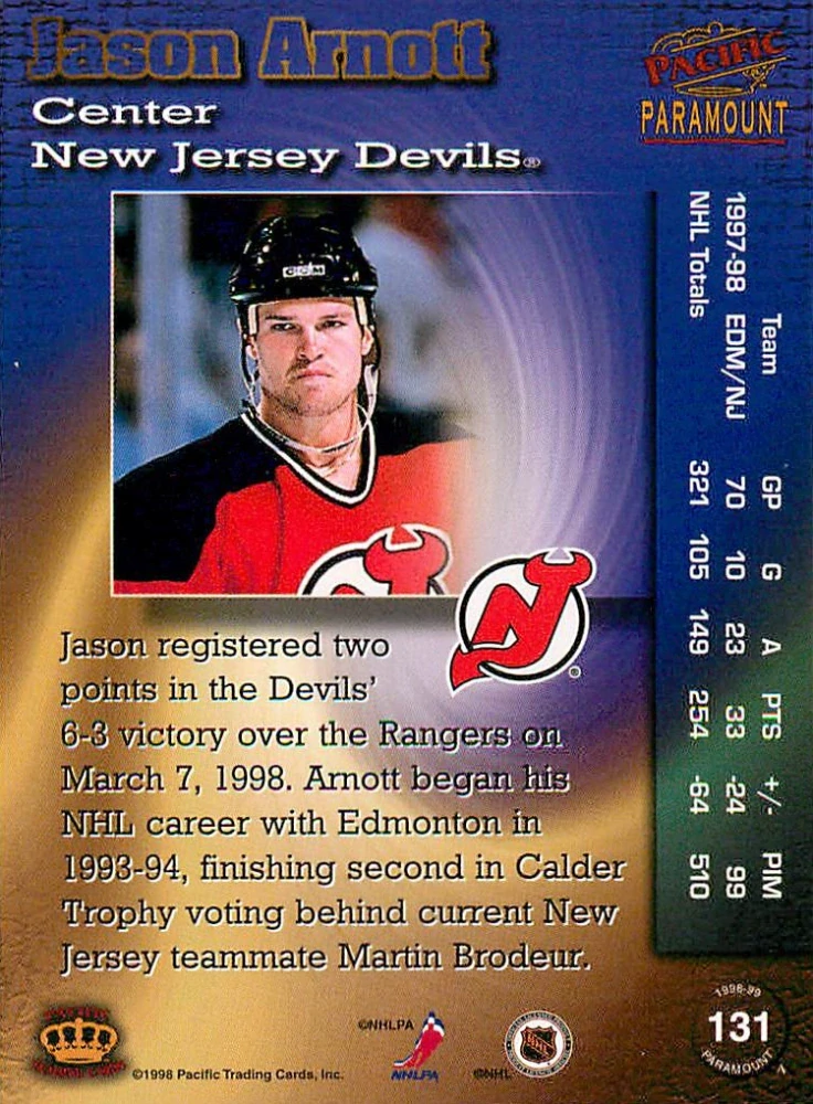 1998-99 Pacific Paramount - Jason Arnott #131