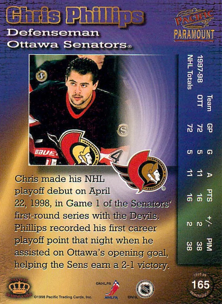 1998-99 Pacific Paramount - Chris Phillips #165