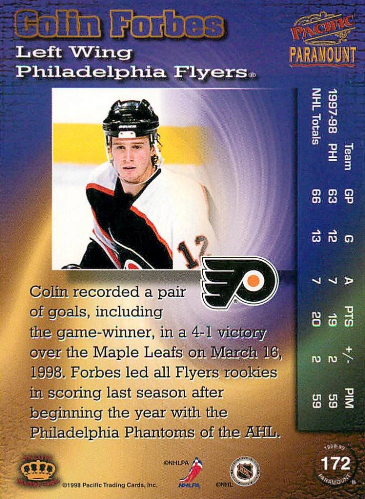 1998-99 Pacific Paramount - Colin Forbes #172