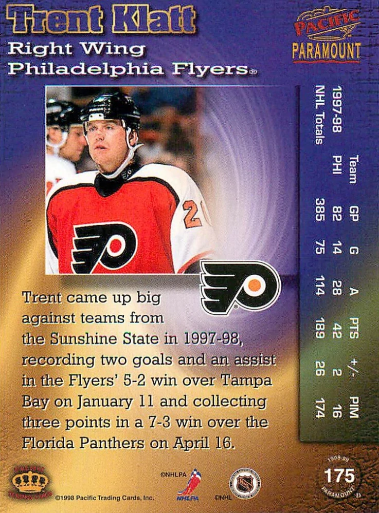 1998-99 Pacific Paramount - Trent Klatt #175