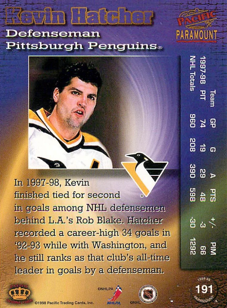 1998-99 Pacific Paramount - Kevin Hatcher #191