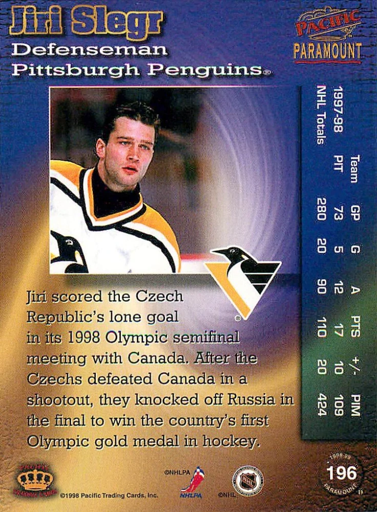 1998-99 Pacific Paramount - Jiří Šlégr #196