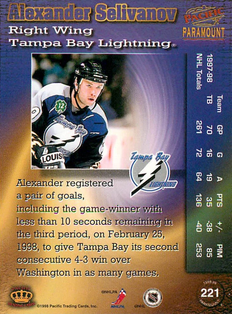 1998-99 Pacific Paramount - Alexander Selivanov #221
