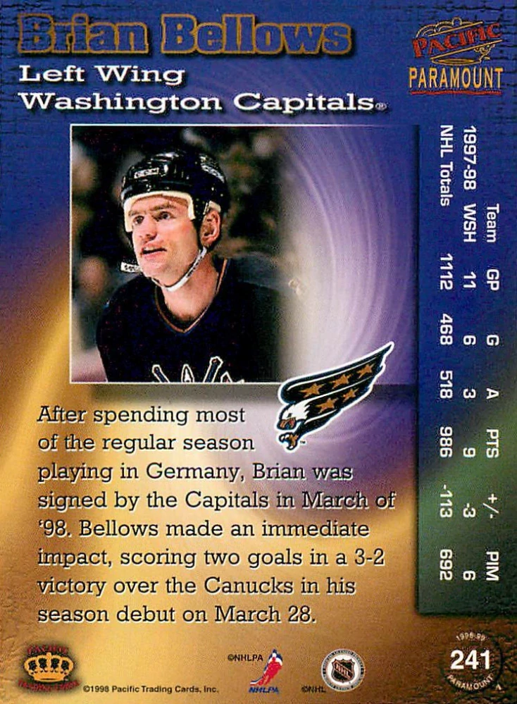 1998-99 Pacific Paramount - Brian Bellows #241