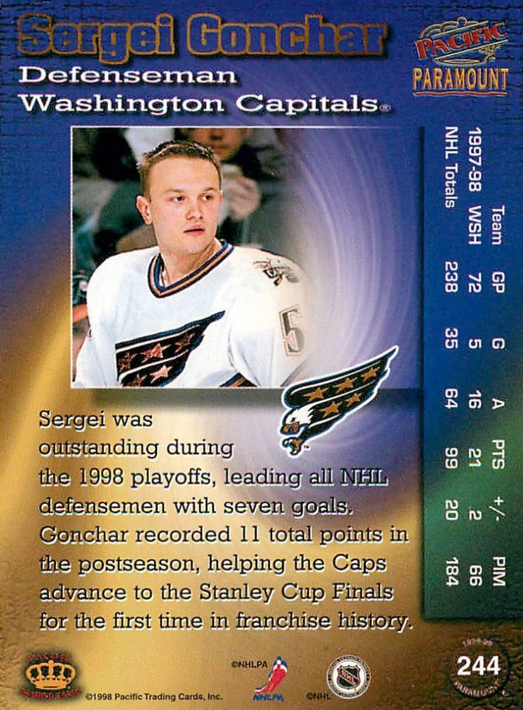 1998-99 Pacific Paramount - Sergei Gonchar #244