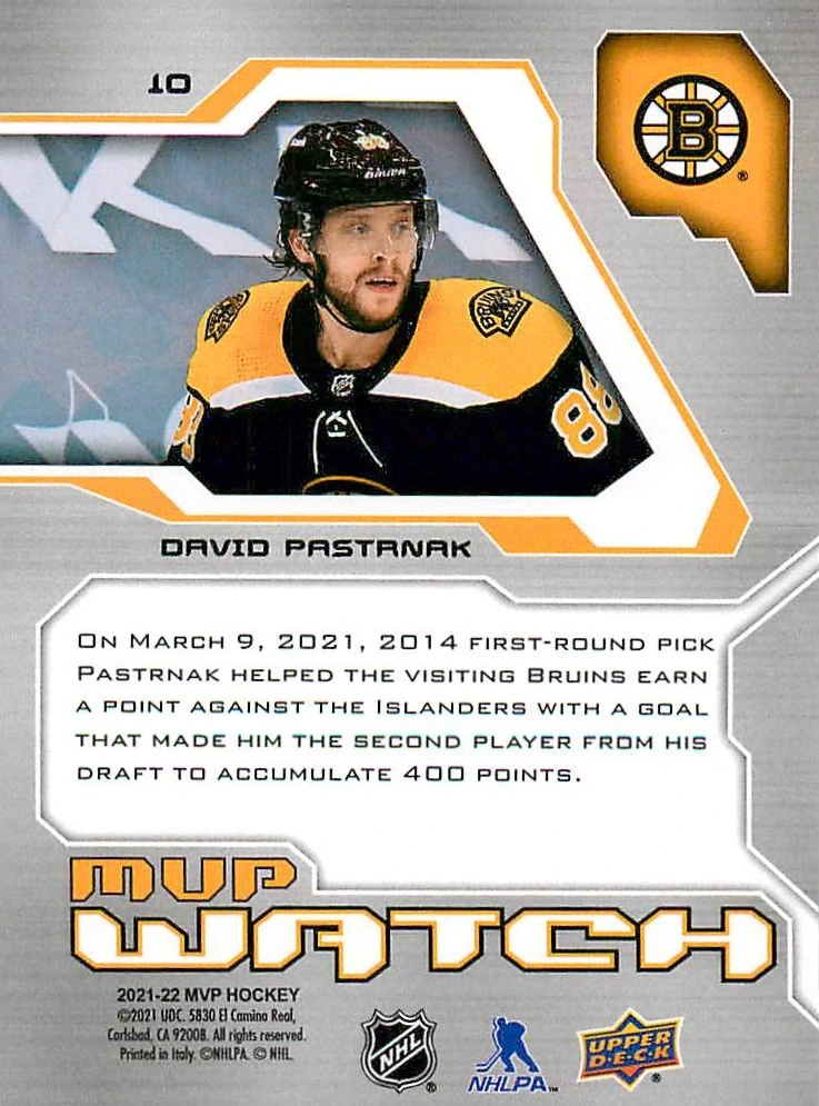 2021-22 UD MVP - David Pastrňák - Watch #10
