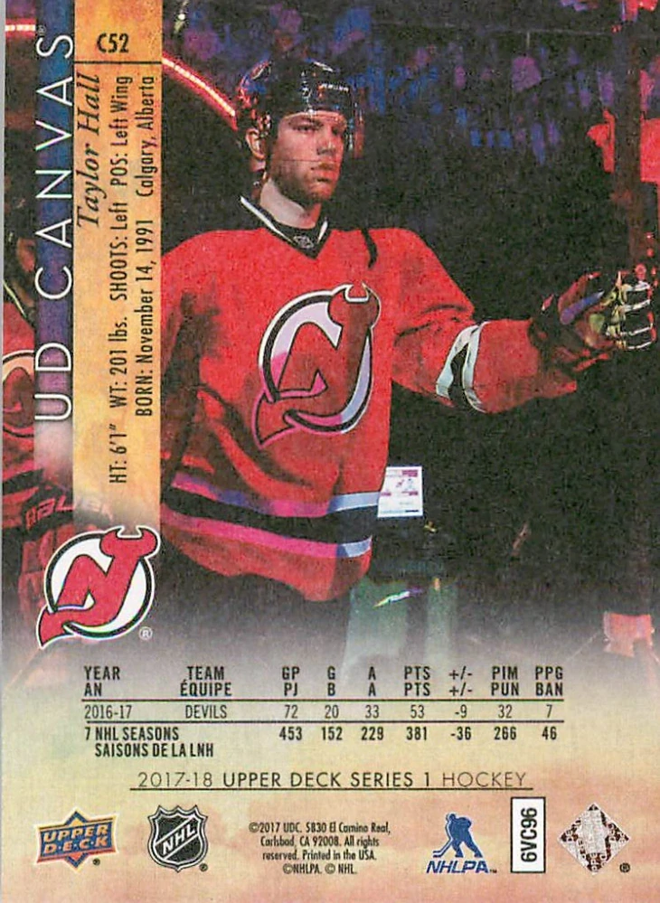 2017-18 UD Series 1 - Taylor Hall - Canvas #C52