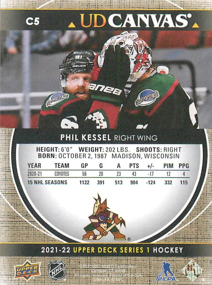 2021-22 UD Series 1 - Phil Kessel  #C5