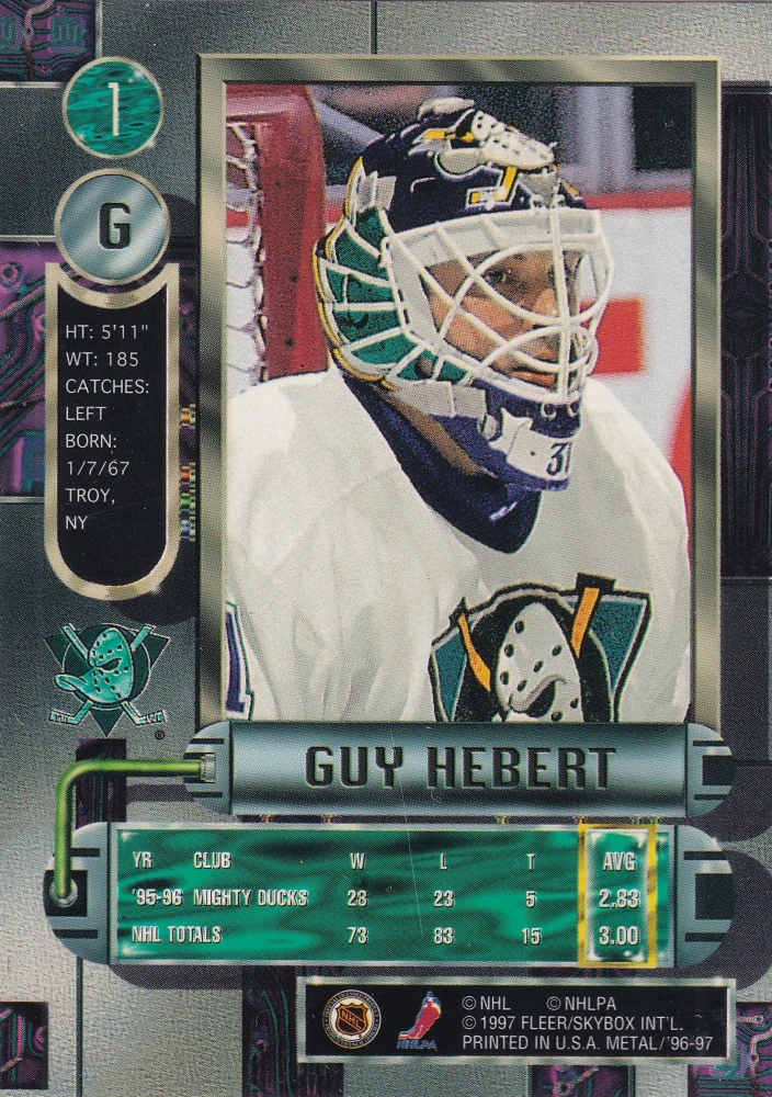1996-97 Fleer Metal - Guy Hebert #1