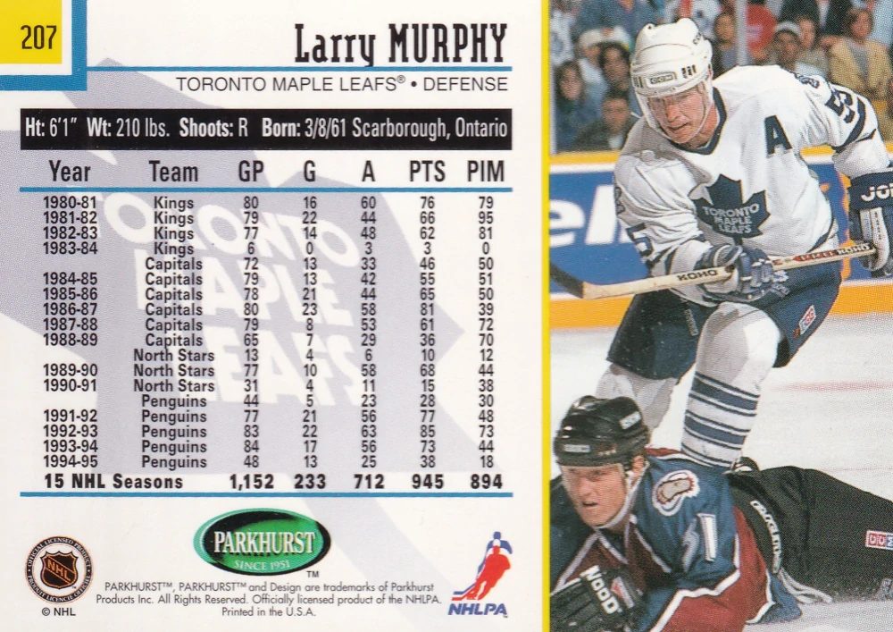 1995-96 Parkhurst International - Larry Murphy #207