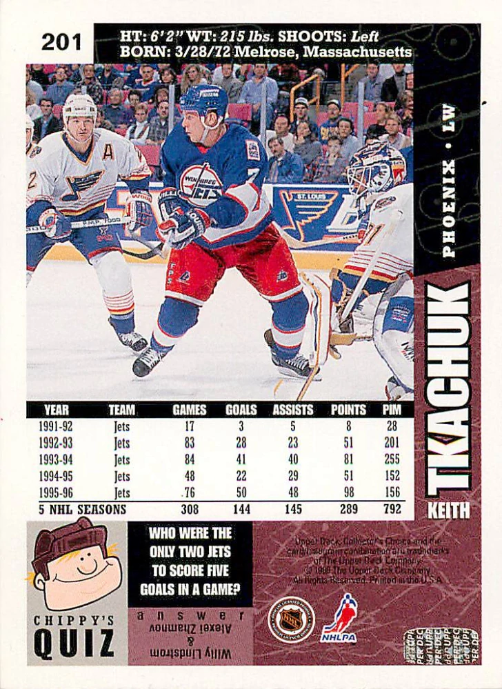 1996-97 UD Collectors Choice - Keith Tkachuk #201