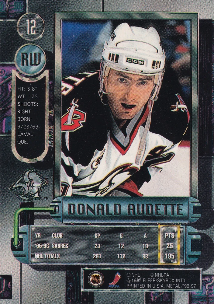 1996-97 Fleer Metal - Donald Audette #12