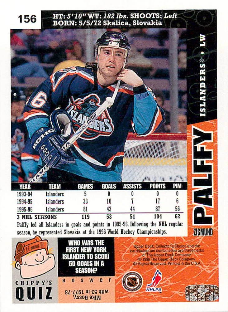1996-97 UD Collectors Choice - Žigmund Pálffy #156